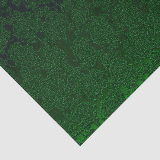 Hunter Green Elegant Sukkulentes Muster Decoupage Seidenpapier (Ausschnitt)