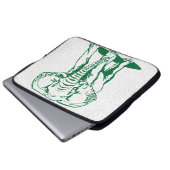 Hunter Green Elephant Line Zeichnend Notebook Laptopschutzhülle (Vorne Knopf)