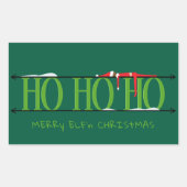 Hunter Green Elf Shenanigans Rechteckiger Aufkleber (Vorderseite)