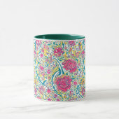 Hunter Green Floral Arabisches Muster Tasse (Zentrum)