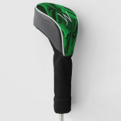 Hunter Green Fraktal Design Personal Golf Headcover (angewinkelt)