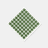 Hunter Green Gingham Kariert Paper Napkin Serviette (Ecke)