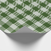 Hunter Green Gingham Kariert Wrapping Paper Geschenkpapier (Ecke)