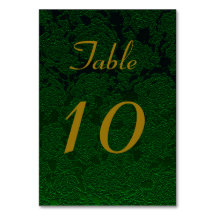 Hunter Green Gold Hochzeitsempfang