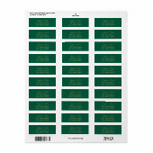 Hunter Green Golden Beige Rücksendeadresse (Vorne)