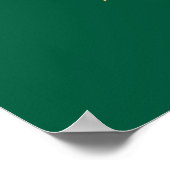 Hunter Green Golden Beige Wedding Welcome Poster (Ecke)