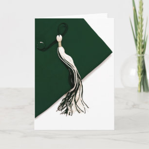 Hunter Green Graduation Cap mit Tassel Card Karte