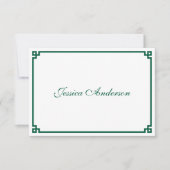 Hunter Green griechische Grenz-Hochzeitssemme-Plat (Vorderseite)