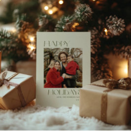 Hunter Green Happy Holidays Foto Feiertagskarte