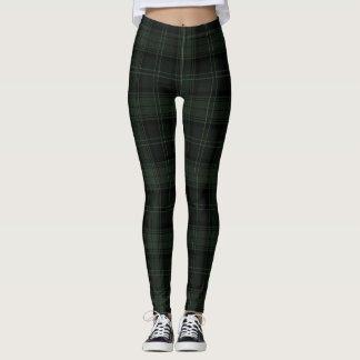 Hunter Green, Log Cabin, Marshland, Tartan; Karier Leggings