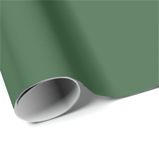 Hunter Green Matte Wrapping Paper Geschenkpapier (Rolleneckpunkt)