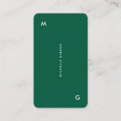 Hunter Green Minimal Beruflich Visitenkarte (Vorderseite)