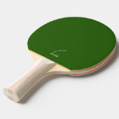 Hunter Green Mit Monogramm Ping Pong Paddle Tischtennis Schläger (Vorderseite)