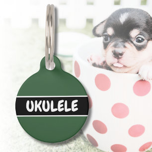 Hunter Green Modern Simple Cat Dog Name Address Haustiermarke