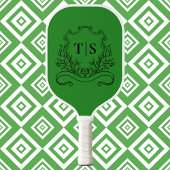 Hunter Green Monogram Classic Crest Pickleball Schläger