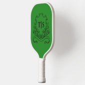 Hunter Green Monogram Classic Crest Pickleball Schläger (Links)