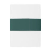 Hunter Green Monogram Couples Editable Wedding Einladungsbanderole (Rückseitenbeispiel)