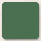 Hunter Green Plastic Getränkeuntersetzer (Vorderseite)