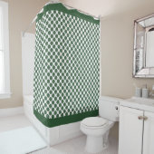 Hunter Green Polka Dots Duschvorhang (Beispiel)