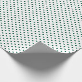 Hunter Green Polka Dots Geschenkpapier (Ecke)