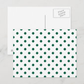 Hunter Green Polka Dots Postkarte (Vorne/Hinten)