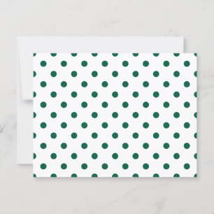 Hunter Green Polka Dots Postkarte