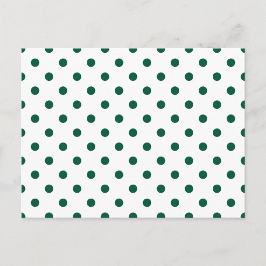 Hunter Green Polka Dots Postkarte (Vorderseite)