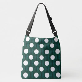 Hunter Green Polka Dots Tragetaschen Mit Langen Trägern