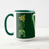 Hunter Green Saint Patrick's Day Irish Harp Celtic Tasse (Links)