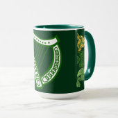 Hunter Green Saint Patrick's Day Irish Harp Celtic Tasse (VorderseiteRechts)