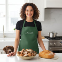 Hunter Green Schürze mit Individuelle Name Michell