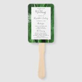Hunter Green Silver Agate Hochzeitsprogramm Fächer (Vorderseite)