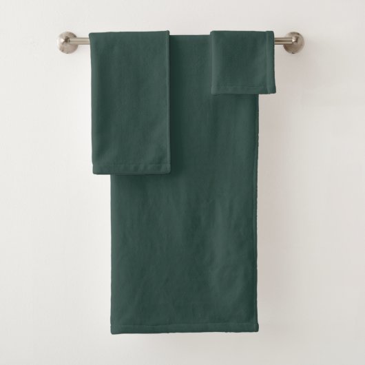 Hunter Green Solid Color Badhandtuch Set (Insitu)