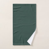 Hunter Green Solid Color Badhandtuch Set (Handtuch)