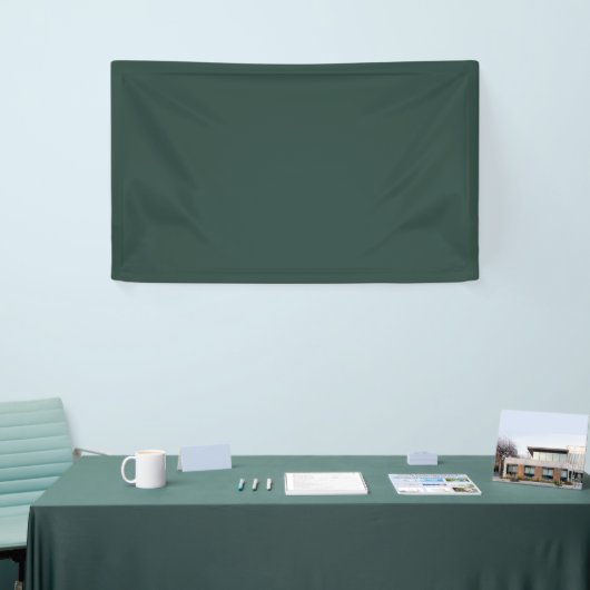 Hunter Green Solid Color Banner (Messeveranstaltung)