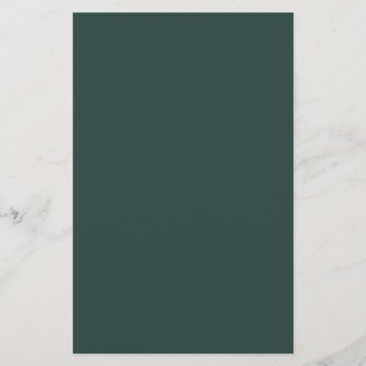 Hunter Green Solid Color Briefpapier (Vorderseite)
