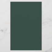 Hunter Green Solid Color Briefpapier (Rückseite)