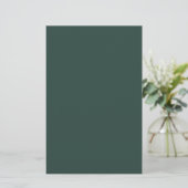 Hunter Green Solid Color Briefpapier (Stehend Vorderseite)