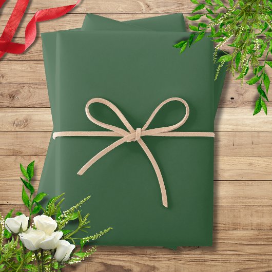 Hunter Green Solid Color | Classic | elegant Geschenkpapier Set