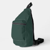 Hunter Green Solid Color Crossbody Bag (Rechte Ecke)