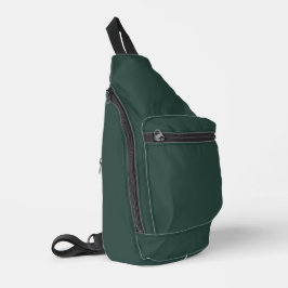 Hunter Green Solid Color Crossbody Bag