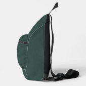 Hunter Green Solid Color Crossbody Bag (Rechts)