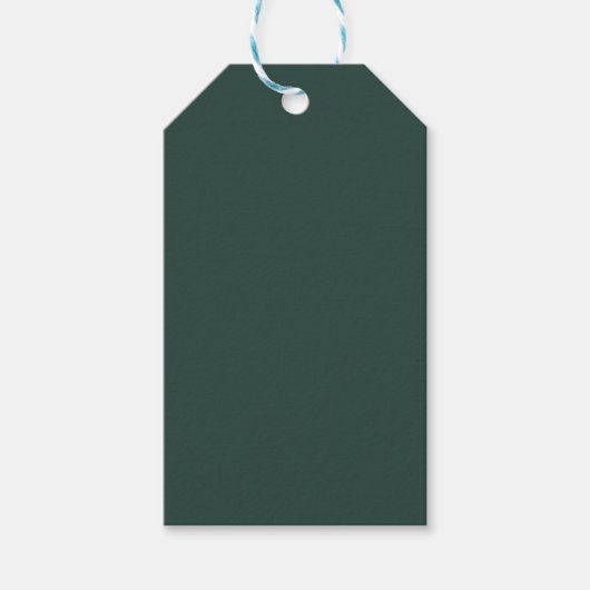 Hunter Green Solid Color Geschenkanhänger (Vorderseite)