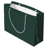 Hunter Green Solid Color Große Geschenktüte (Rückseite Schrägansicht)