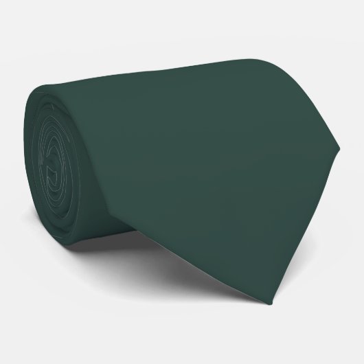Hunter Green Solid Color Krawatte (Gerollt)