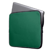 Hunter Green Solid Color Laptop Ärmel Laptopschutzhülle (Vorderseite Links)