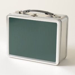 Hunter Green Solid Color Metall Brotdose
