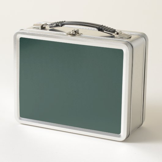 Hunter Green Solid Color Metall Brotdose (Vorderseite)