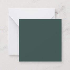 Hunter Green Solid Color Mitteilungskarte