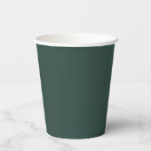Hunter Green Solid Color Pappbecher (Rückseite)